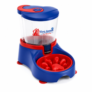 Automatic-Style Dog Food Dispenser and Slow Feeder Bowl