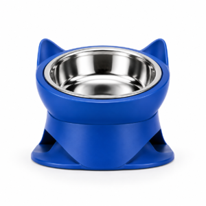 Raised Stainless Steel Cat Bowl – Elevated & Tilted Feeding Bowl