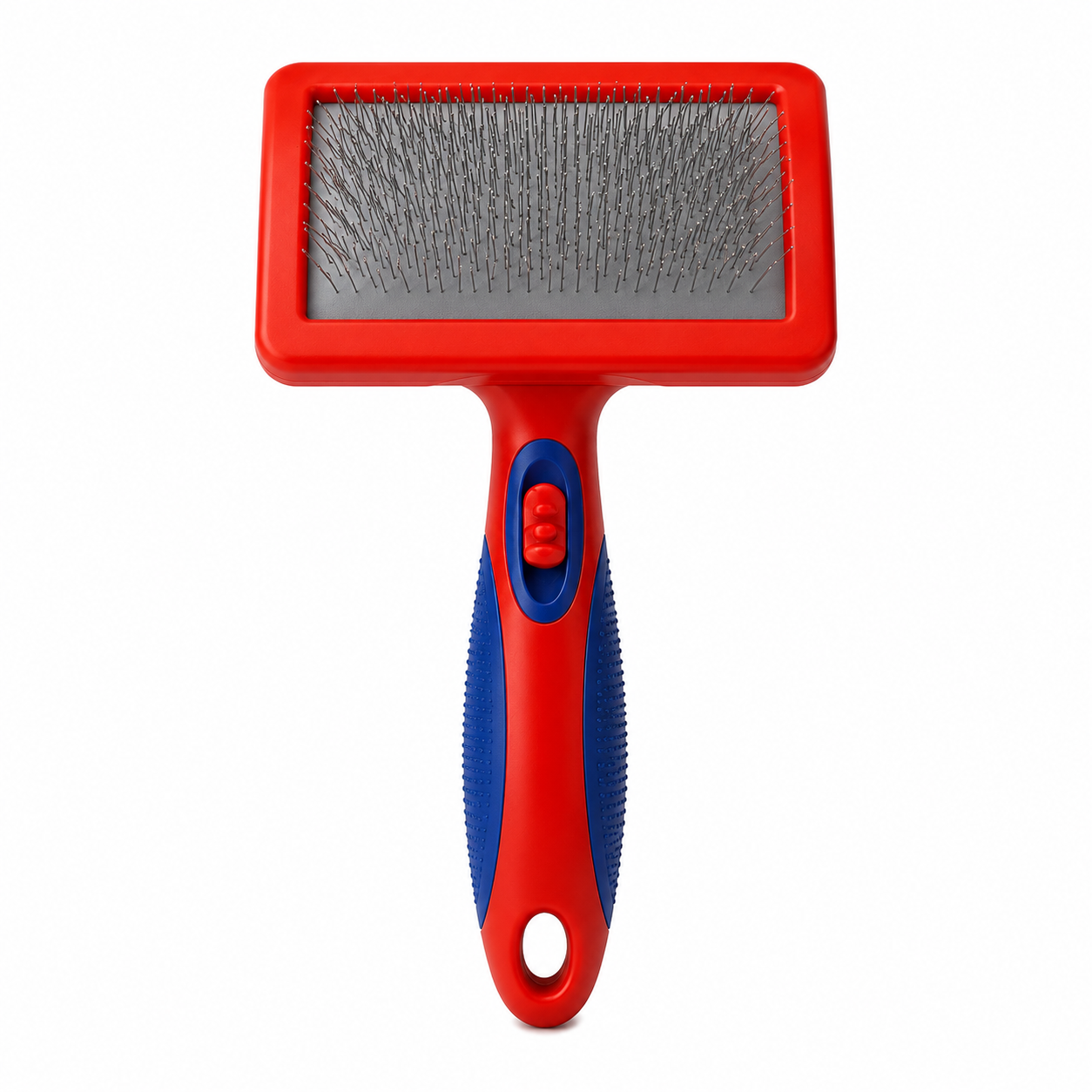 Dual-Sided Pet Slicker Grooming Brush – Self-Cleaning Deshedding & Massage Brush