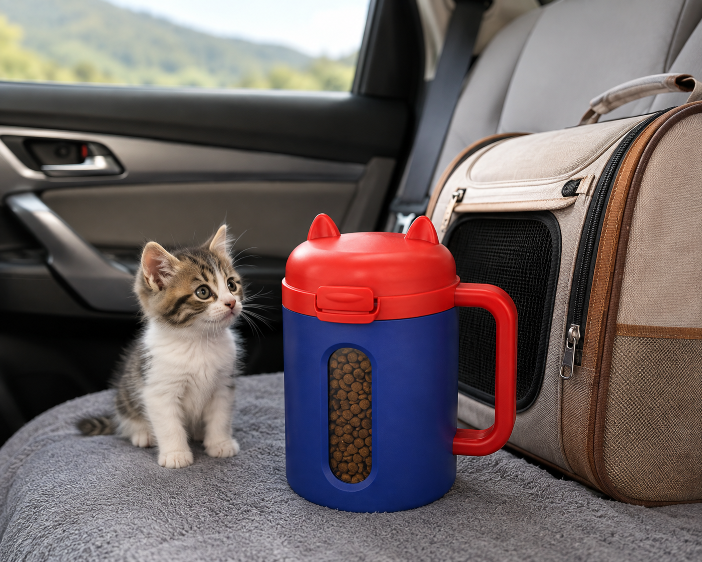 Pet Food Storage Container – Cat Ear Design with Locking Lid - Image 5