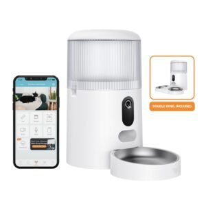 Sight Double 4L Bowl Smart App Enabled Feeder for Cats and Dogs