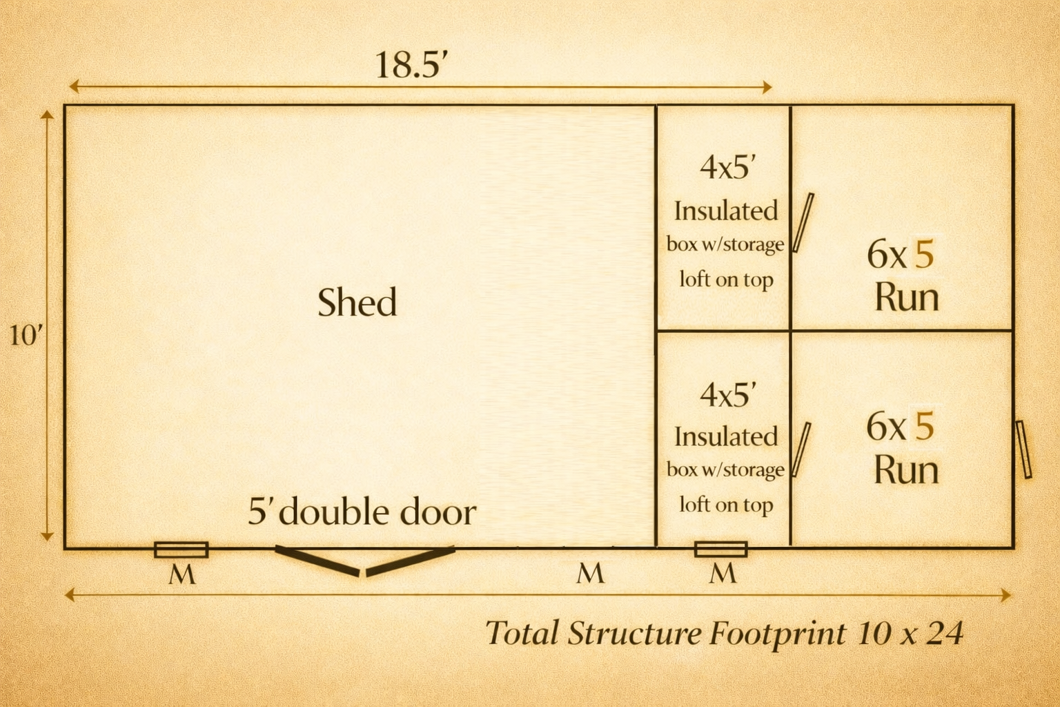 Executive Estate Insulated Dog House and Kennel With Storage Room 10' x 24' - Image 6