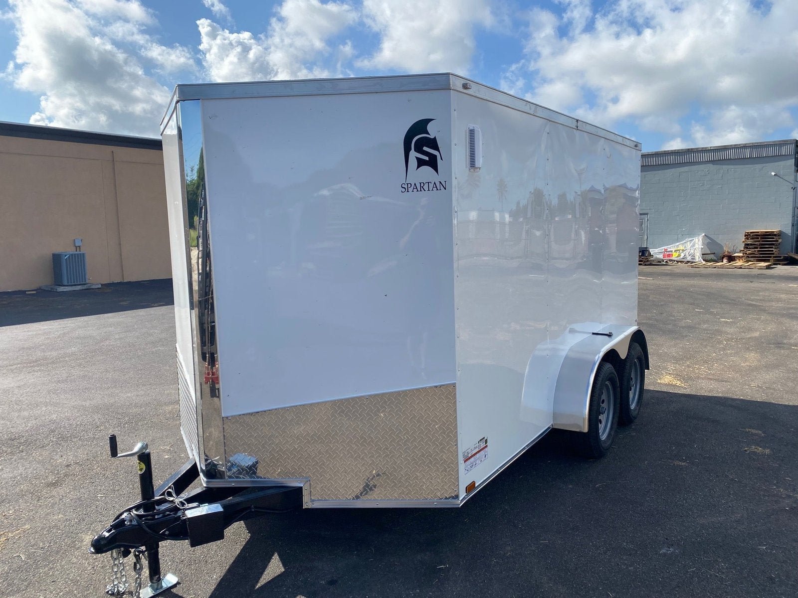 Spartan 7×12 Enclosed Cargo Trailer Tandem Axle – White Heavy-Duty Cargo Hauler SP7X12TA - Image 2