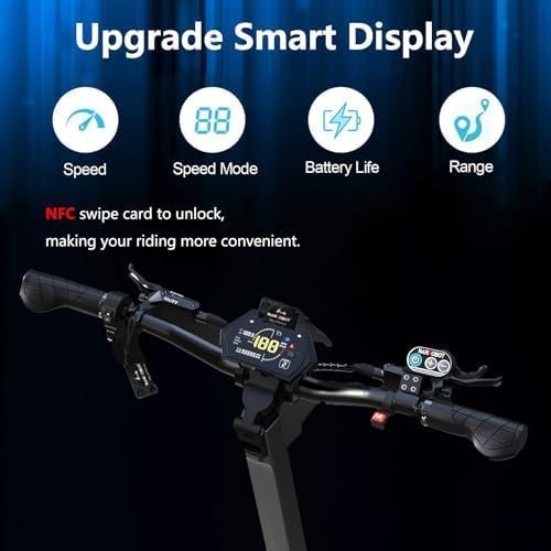 NANROBOT Electric Scooter Adults 50mph Dual Motor Electric Scooter with Suspension 80Miles Range Fast Sports Escooter Folding 10″ Off Road Tires 330LBS Max Load Complies with UL2272 Certification - Image 5
