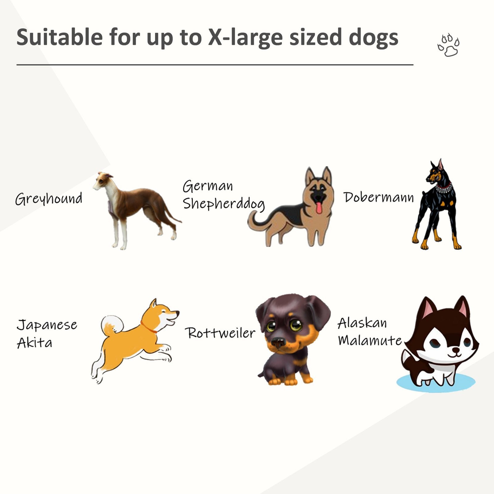 Heavy Duty Dog Cage Metal Kennel and Crate Dog Playpen with Lockable Wheels, Slide-out Tray, Food Bowl and Double Doors - Image 4