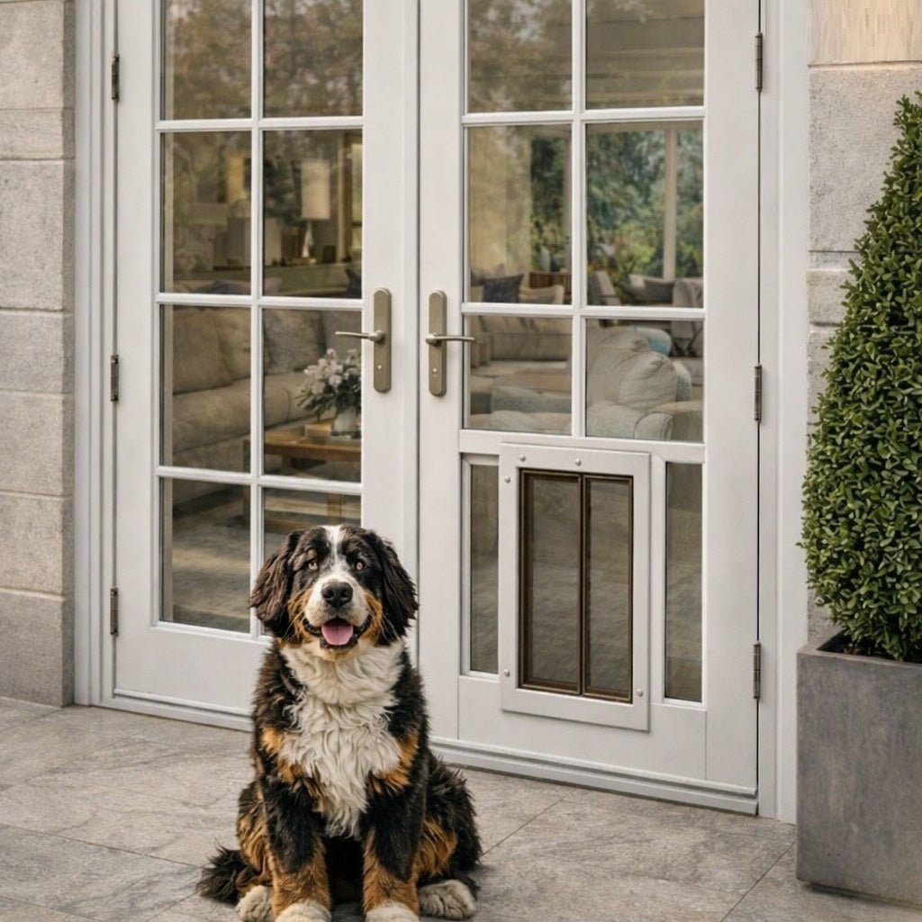 PlexiDor Sliding Glass or French Door Dog Door Insert with Insulated Pet Panel