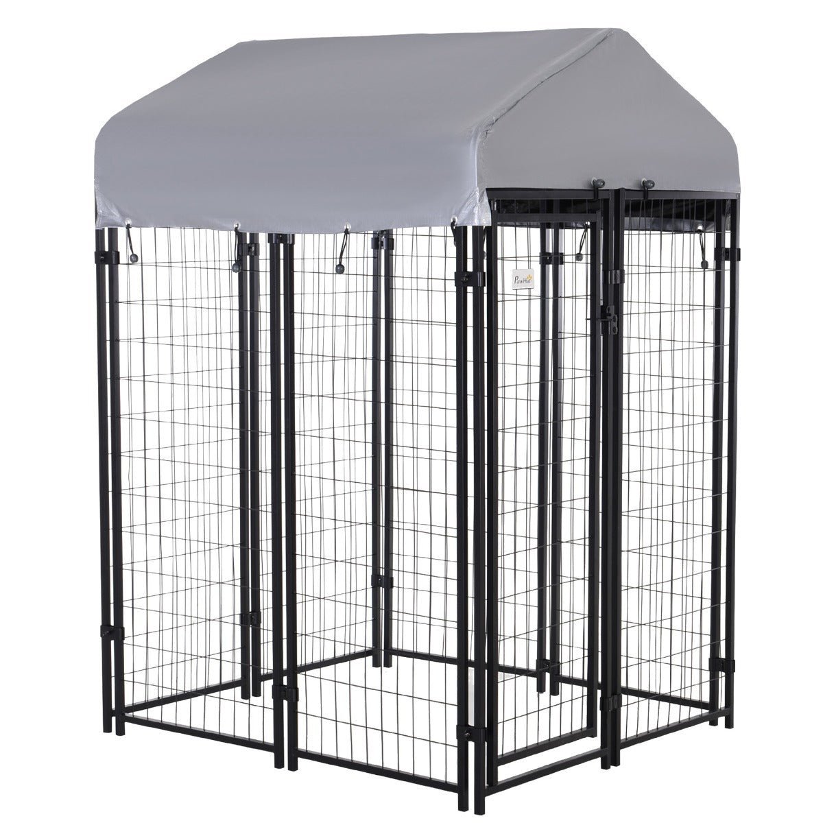 Large Outdoor Dog Kennel Galvanized Steel Fence with UV-Resistant Oxford Cloth Roof & Secure Lock 48" x 48"